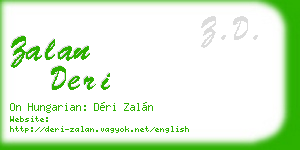 zalan deri business card