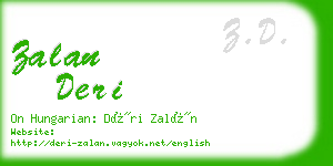 zalan deri business card